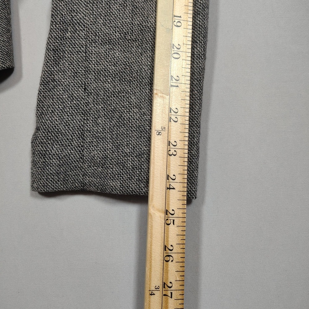 Eddie Bauer Blazer Mens M Grey Herringbone Wool Blend Two Button Sport Coat - Picture 9 of 11